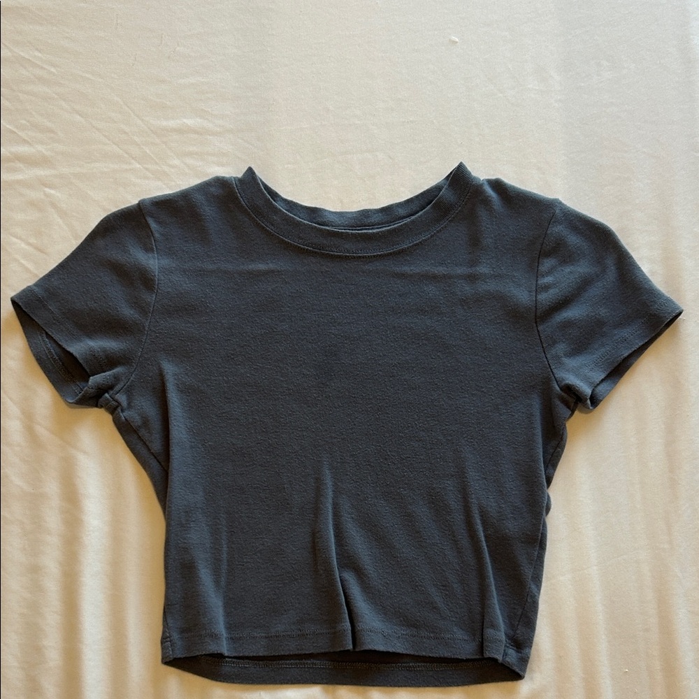 Hollister Charcoal Crop Top